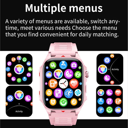 Electronic Smart Watch BT Call Heart Rate Monitor Smartwatch Fitness Tracker Waterproof Sport Watches for Man Woman Android 2026